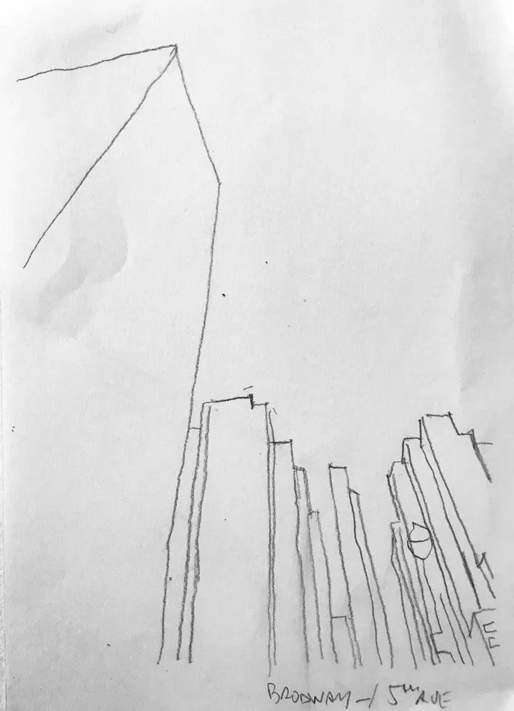 New York City / Broadway / 5th Avenue, œuvre de Patrick Tubaro