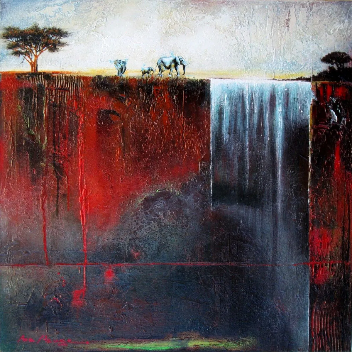 Elephant Earth and Water No.2, œuvre de Abe Heuer