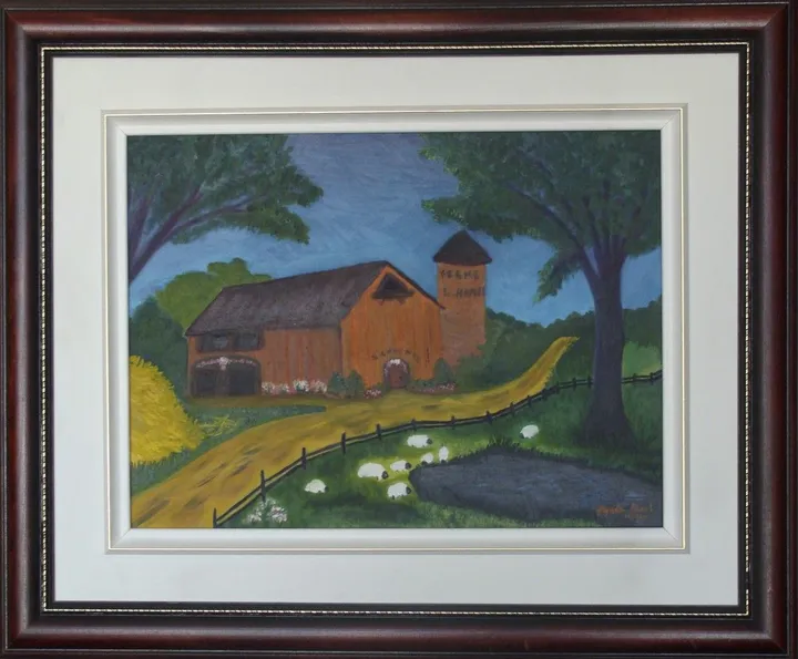 9- À la ferme, œuvre de Lynda Hamel