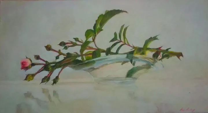 Damascus rose, œuvre de Lea Laboy