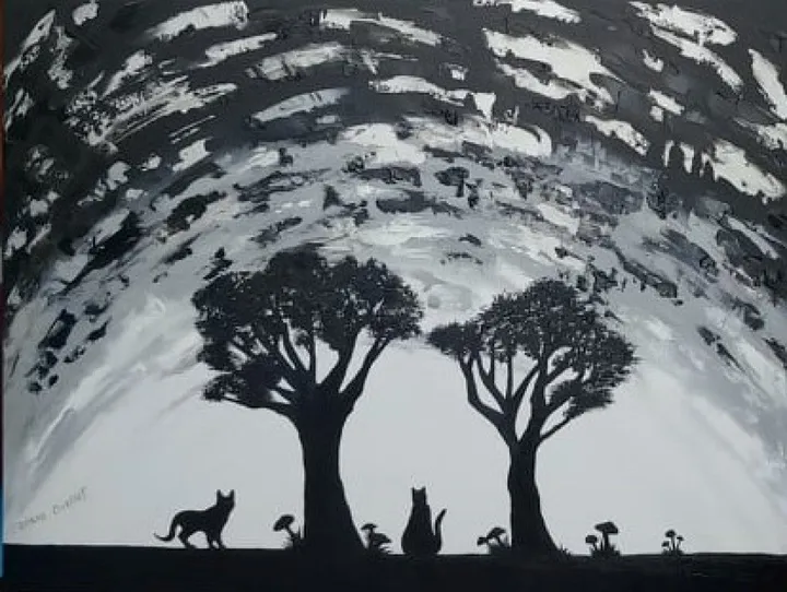 Vie de chat, artwork by Diane Ouellet
