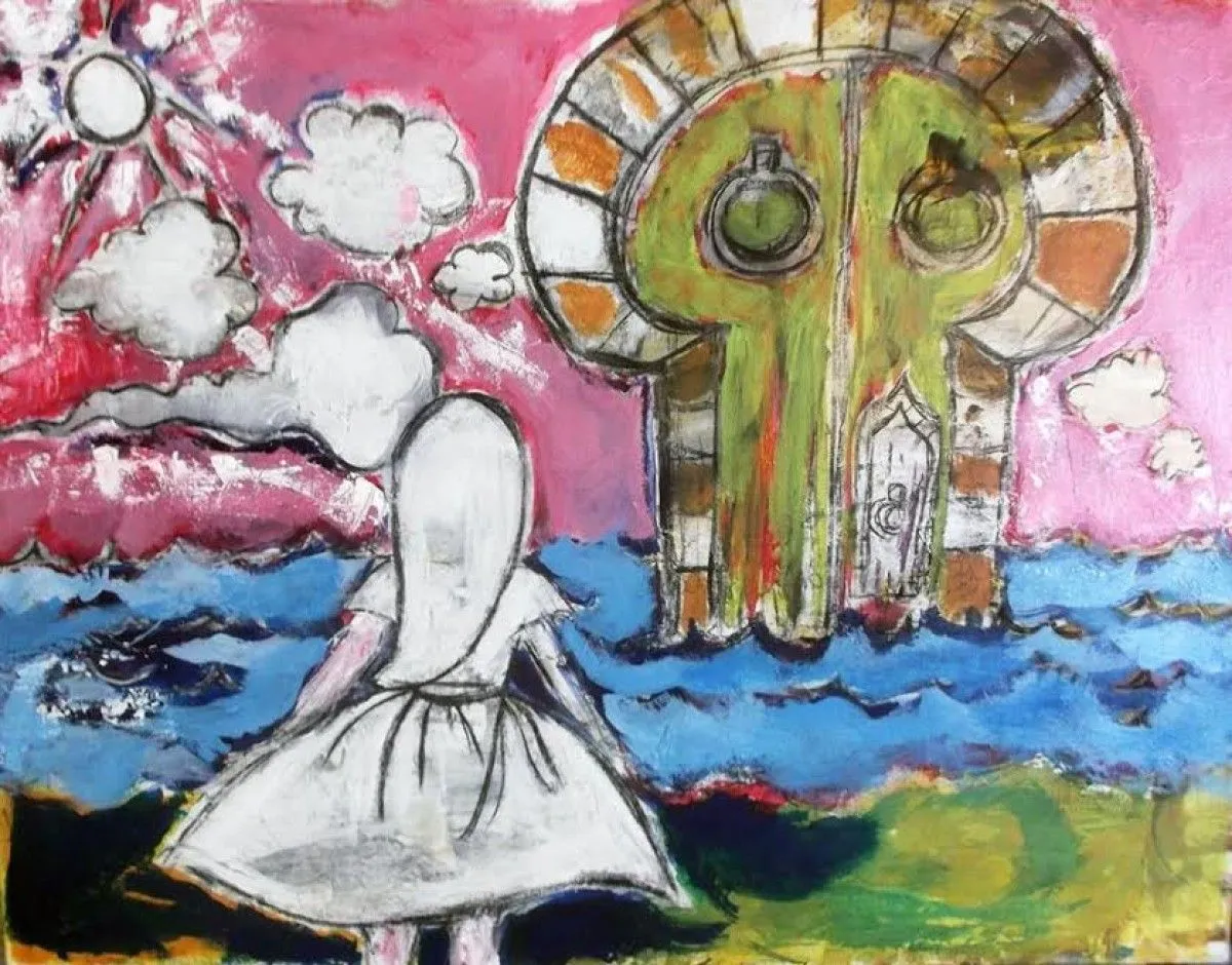 Halima in wonderland, artwork by Rym Jâafra