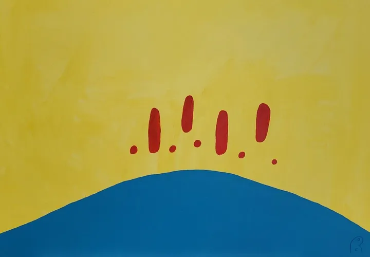 Walking on the moon..., artwork by Jan Theuninck