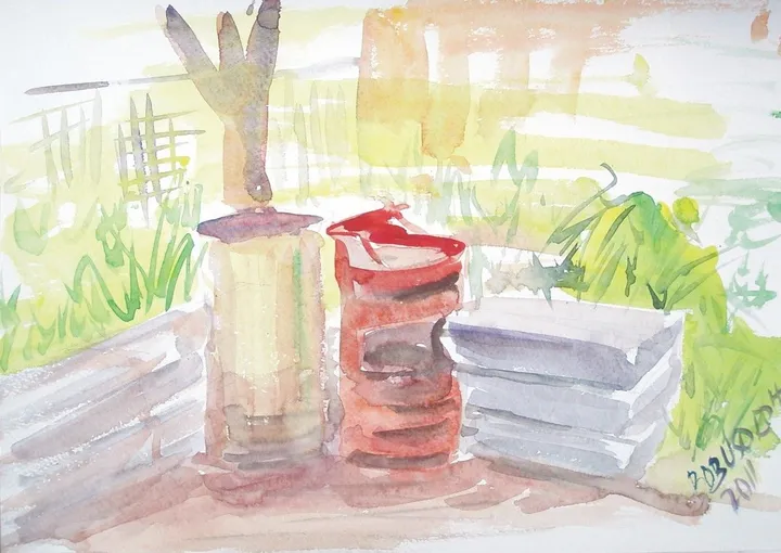 Dustbins, artwork by Akpan Usoroh