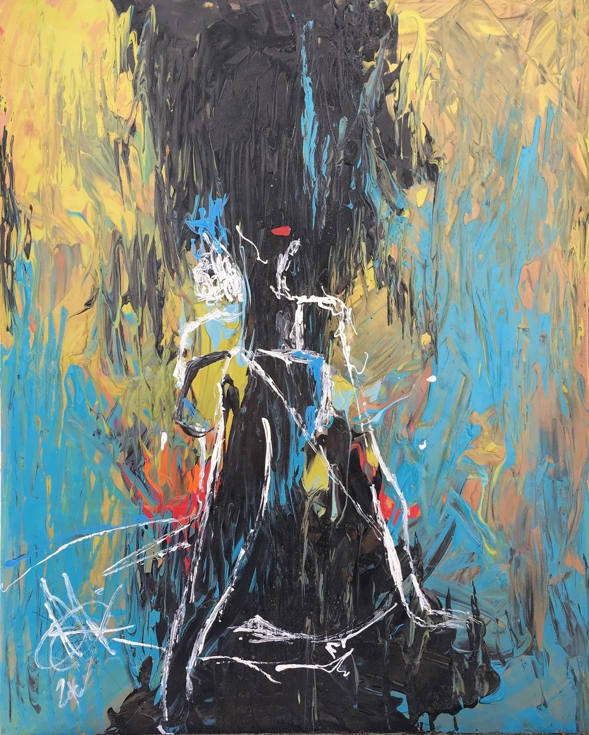 Charcoal head, œuvre de Mariam Qureshi