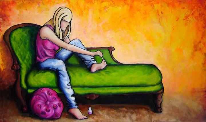 Une touche de couleur, œuvre de Denise Turcotte