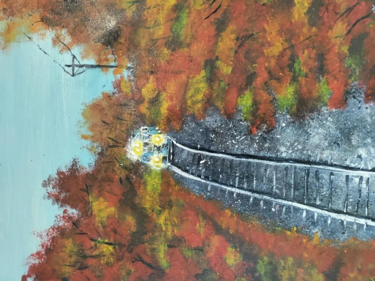 train d automne, artwork by Alexandra Guillon