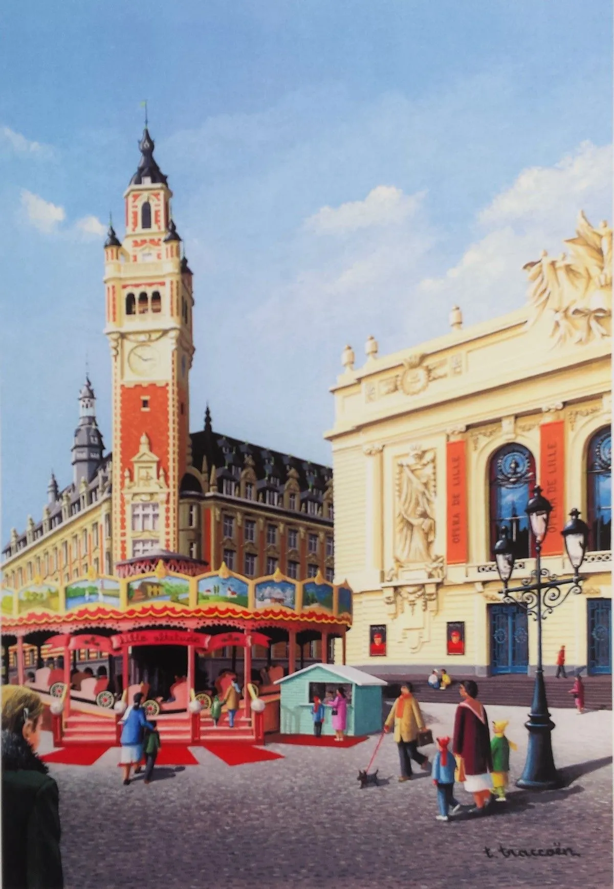 Carousel ( postal card ), artwork by Thierry Traccoën