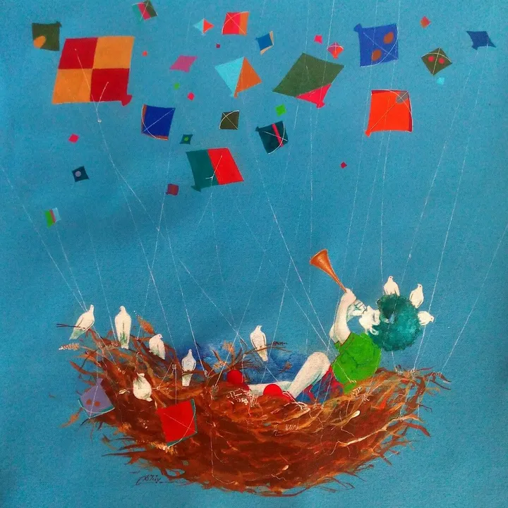 Treasure of the childhood ix, œuvre de shivkumar soni