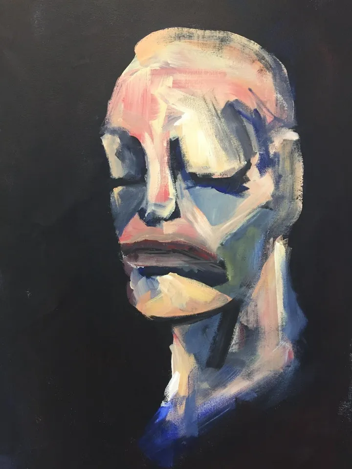portrait of a man, artwork by Gabriel Bouffard