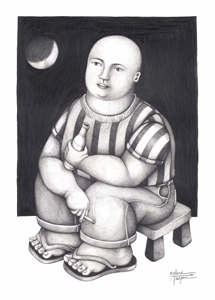 UNDER THE CRESCENT MOON, artwork by DANIEL TAYONA