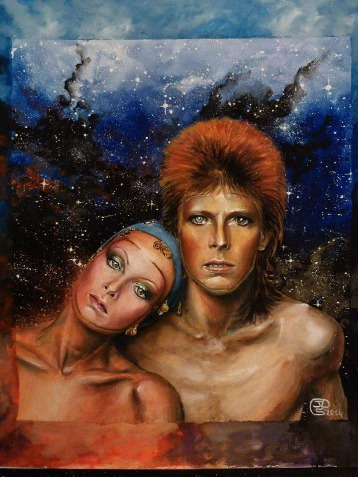 Bowie Pinups, artwork by Jean Louis