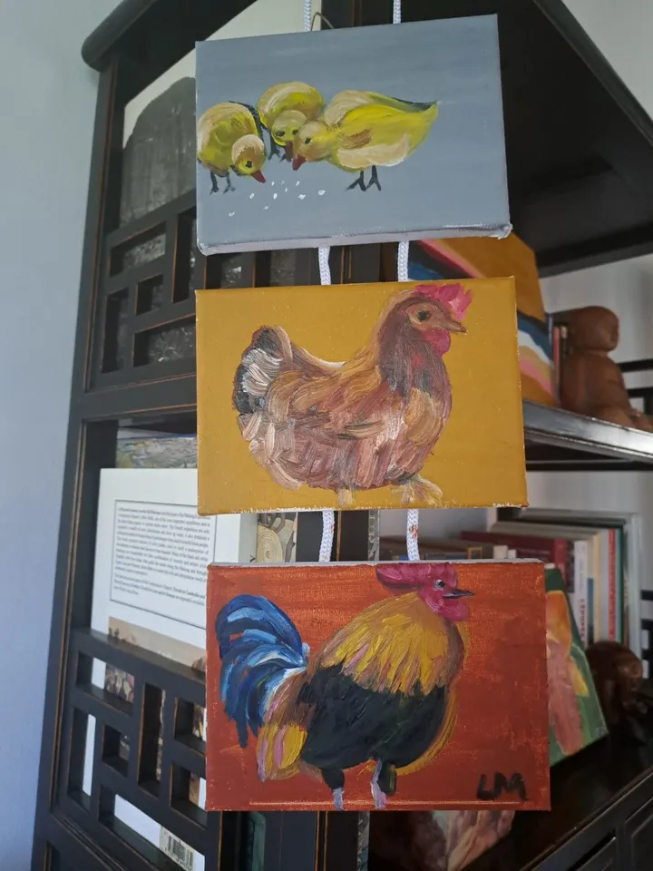 Chickees, artwork by Ligia Moya