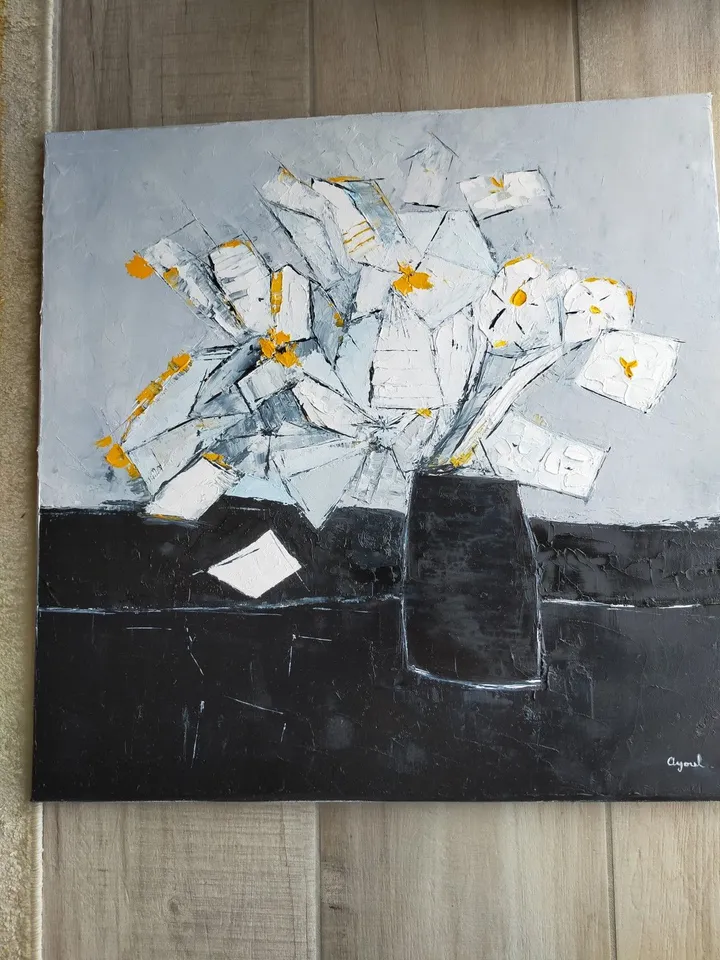 Vase noir, artwork by annick Ayoul