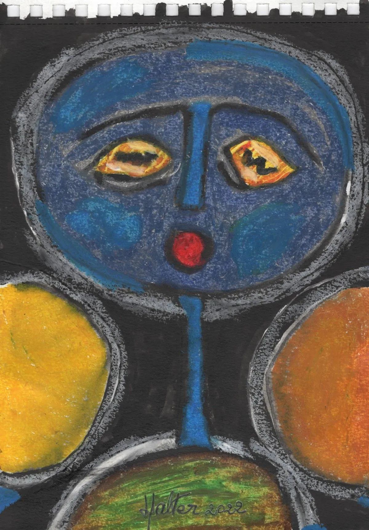 Photophore bleu deux, artwork by Alain HALTER