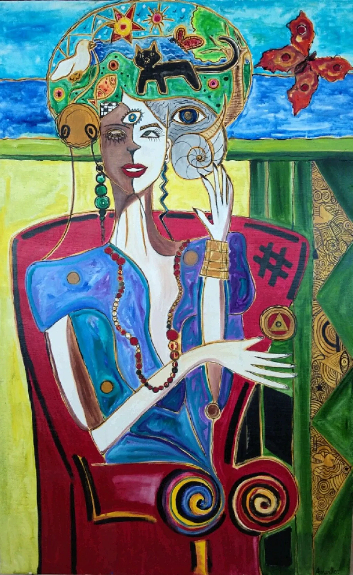 Metamorfosis, absorbida por el sofa, artwork by Espinoza Doménica
