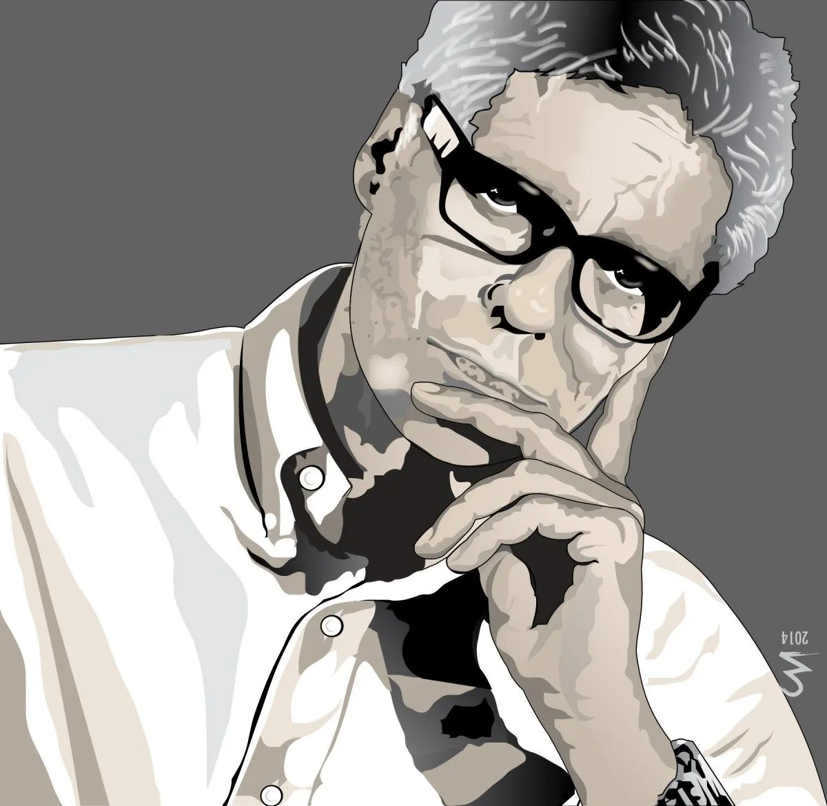 Vector Portrait of a Portuguese Painter, artwork by artes praticas