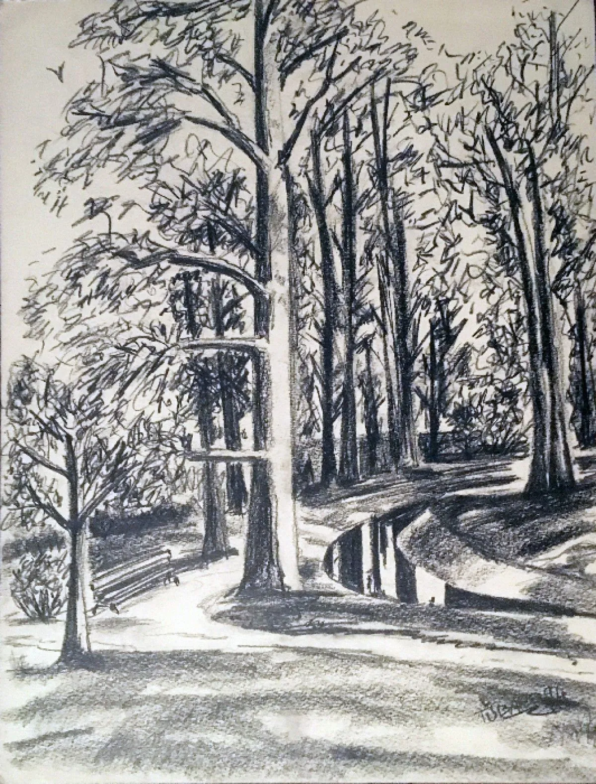 Parc de st Bonnet de Mure, œuvre de Patrick Tubaro