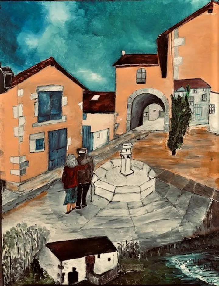 le village, œuvre de Yves Perrotte