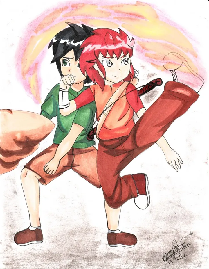 Kante and Kasai OC, artwork by Margold Reina