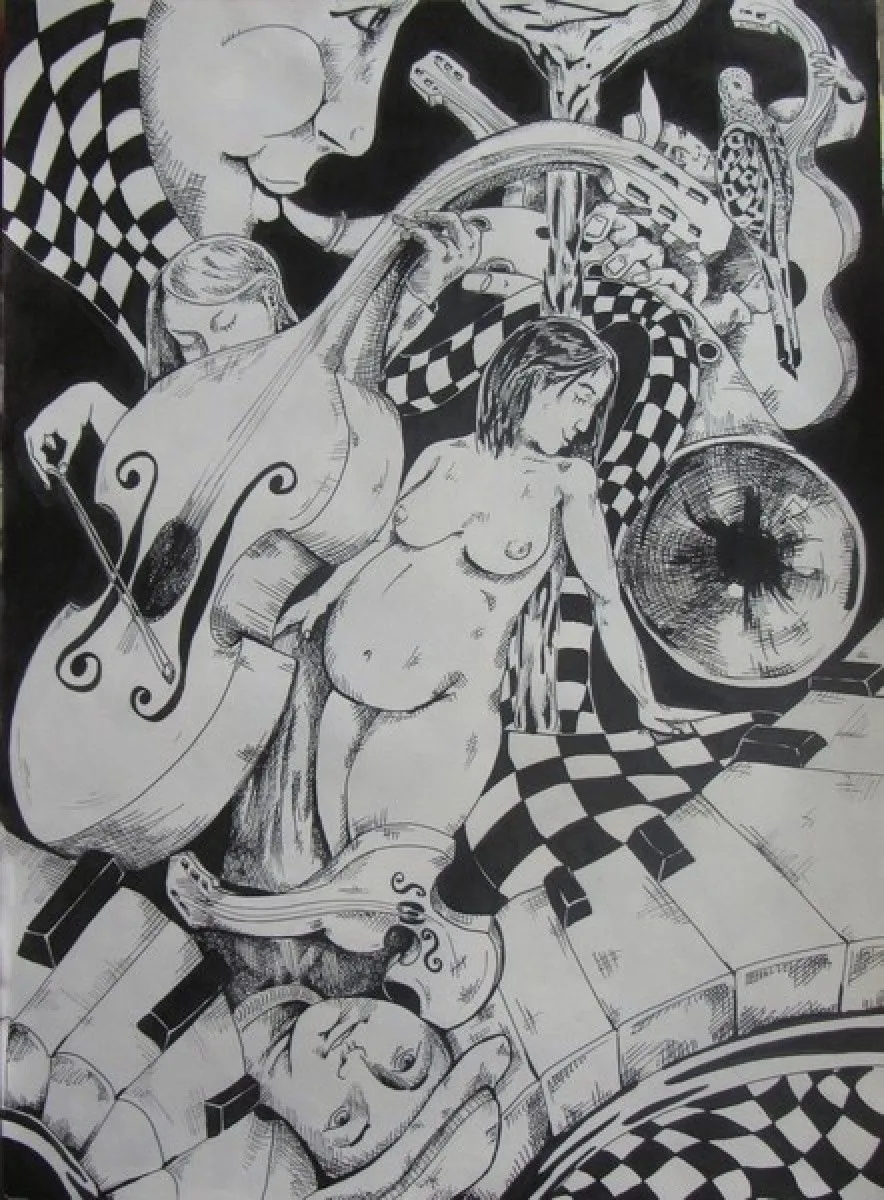 La musique d'une femme enceinte, artwork by rémi granier