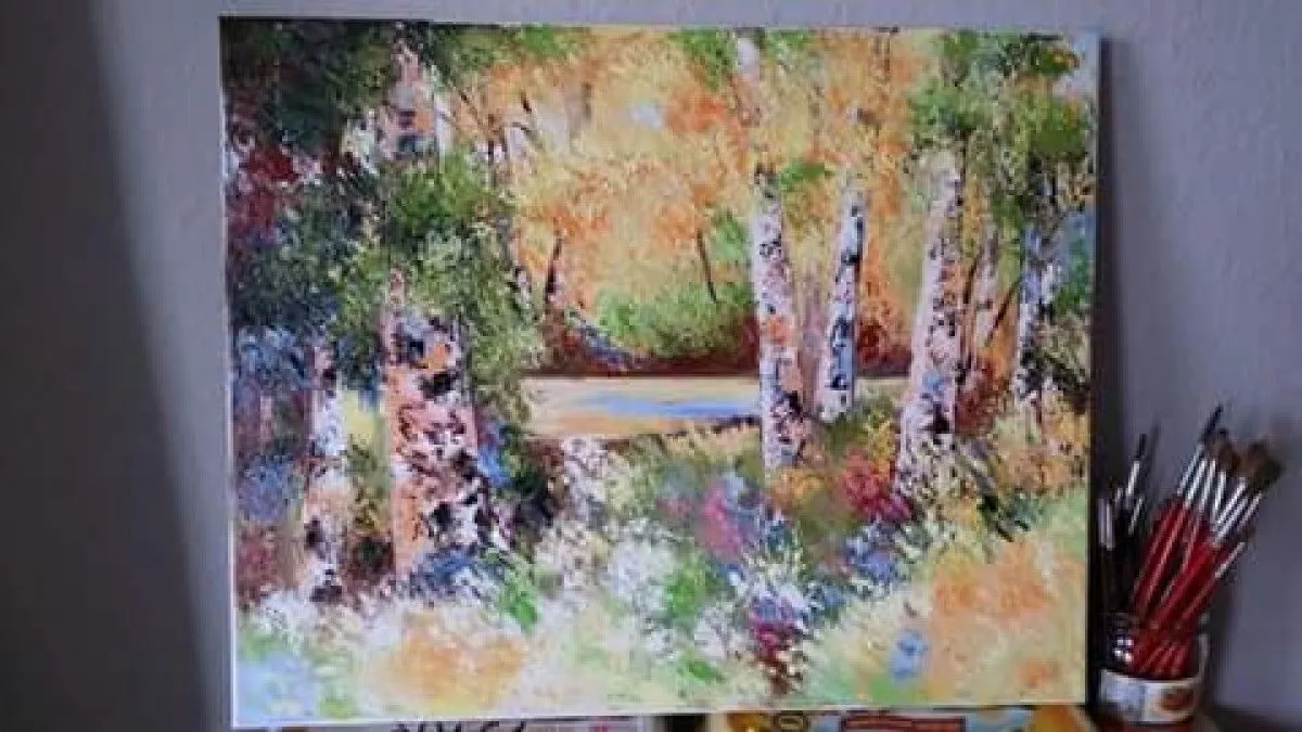 birch forest, artwork by catalin david-melinte