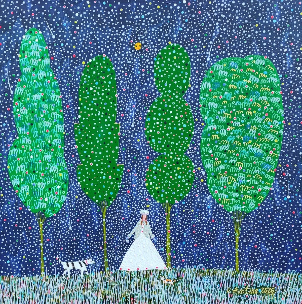 The Trees, The Moon & Her, œuvre de Katrina Avotina