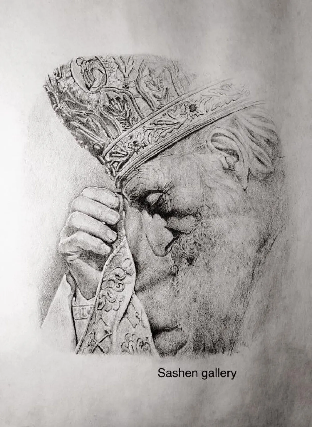 Patrijarh Pavle Portret, artwork by Svetlana Mitrovic
