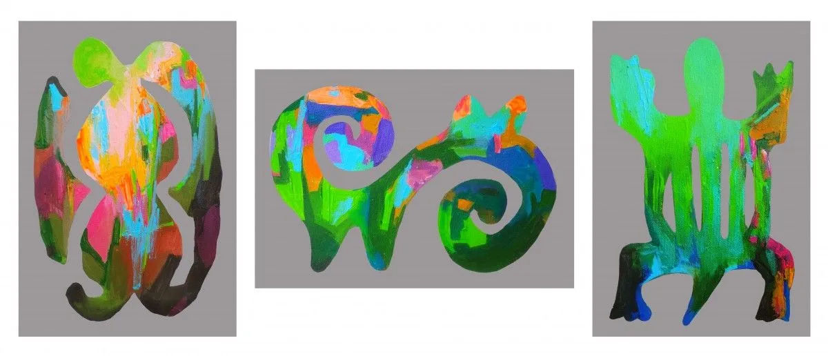 Unity, Energy and Adaptability (Triptych) Painting, œuvre de Abhishek Kumar