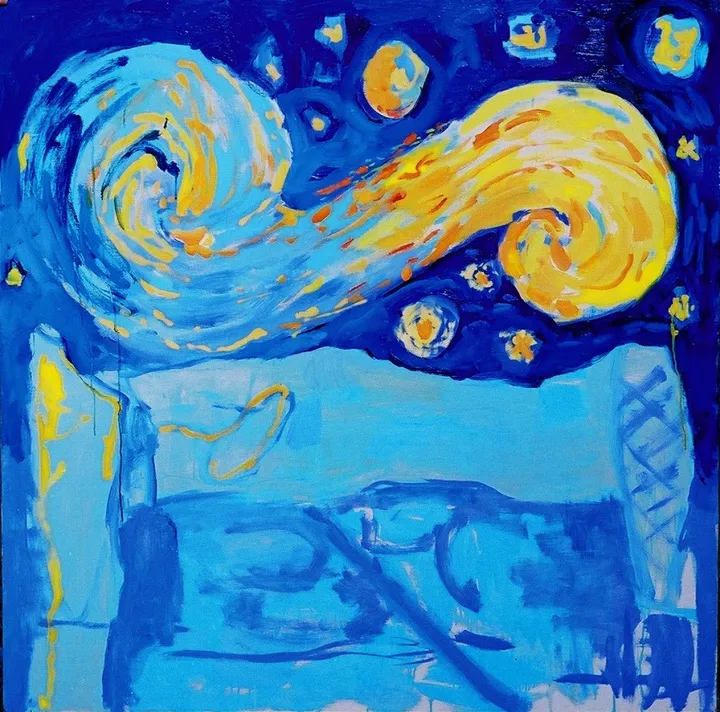 The starlight night, artwork by Dragos Botezat