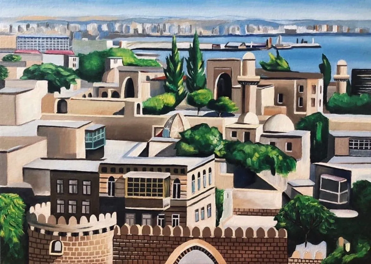 “Old City”, artwork by Zarifa Nasirli