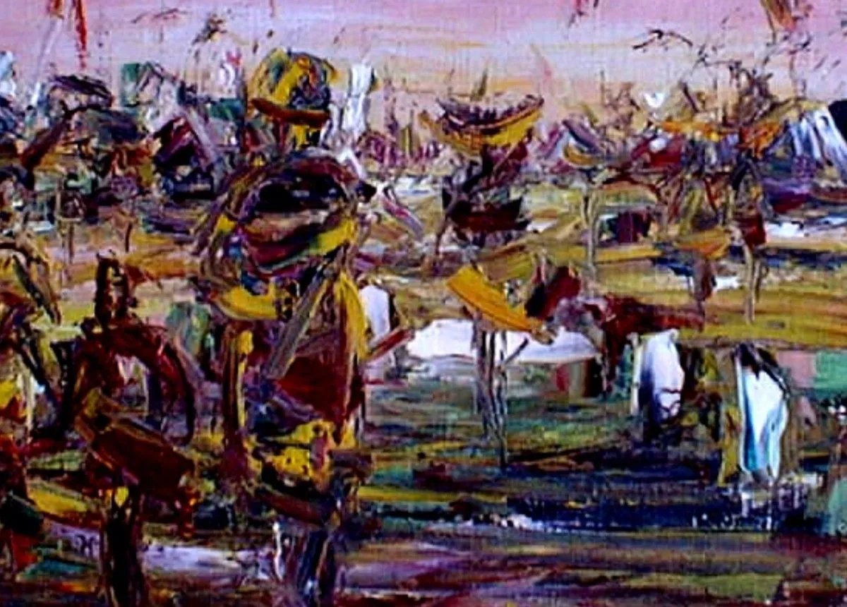 Villagers, artwork by Akpan Usoroh