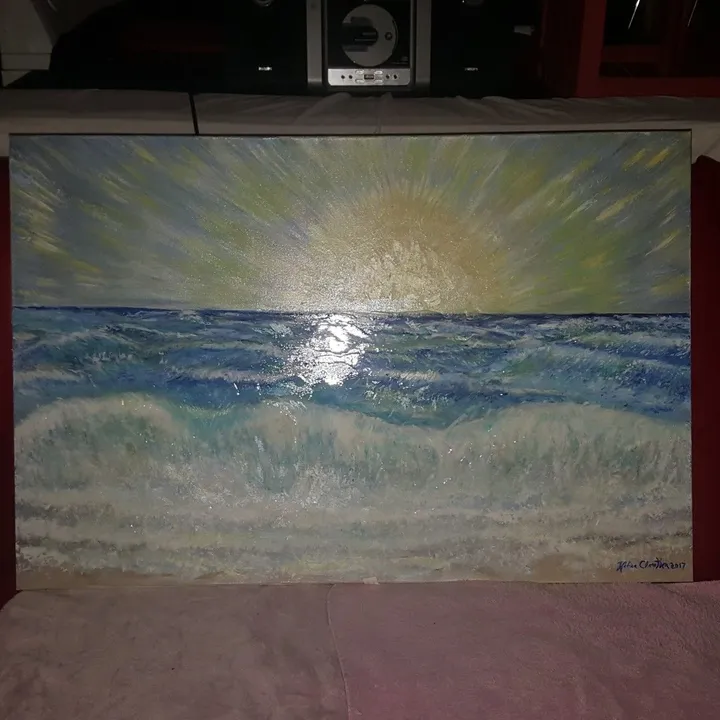 Nouveau soleil dans un ciel techno, œuvre de Helene Cloutier