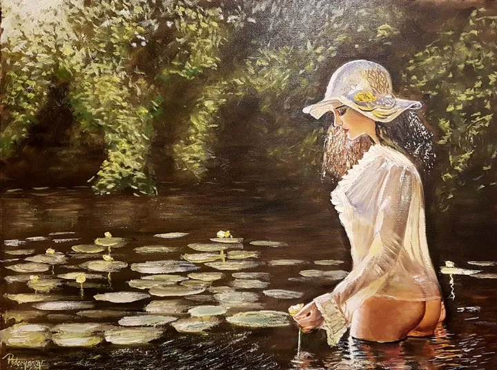 Lily and water lilies, œuvre de yury podorvanov