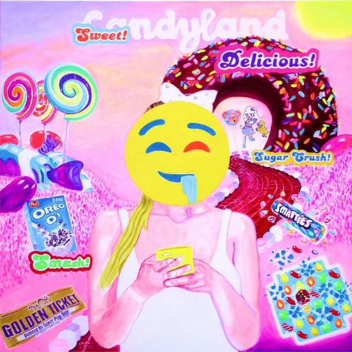 Candyland (Pop Art painting), œuvre de Super Pop Boy