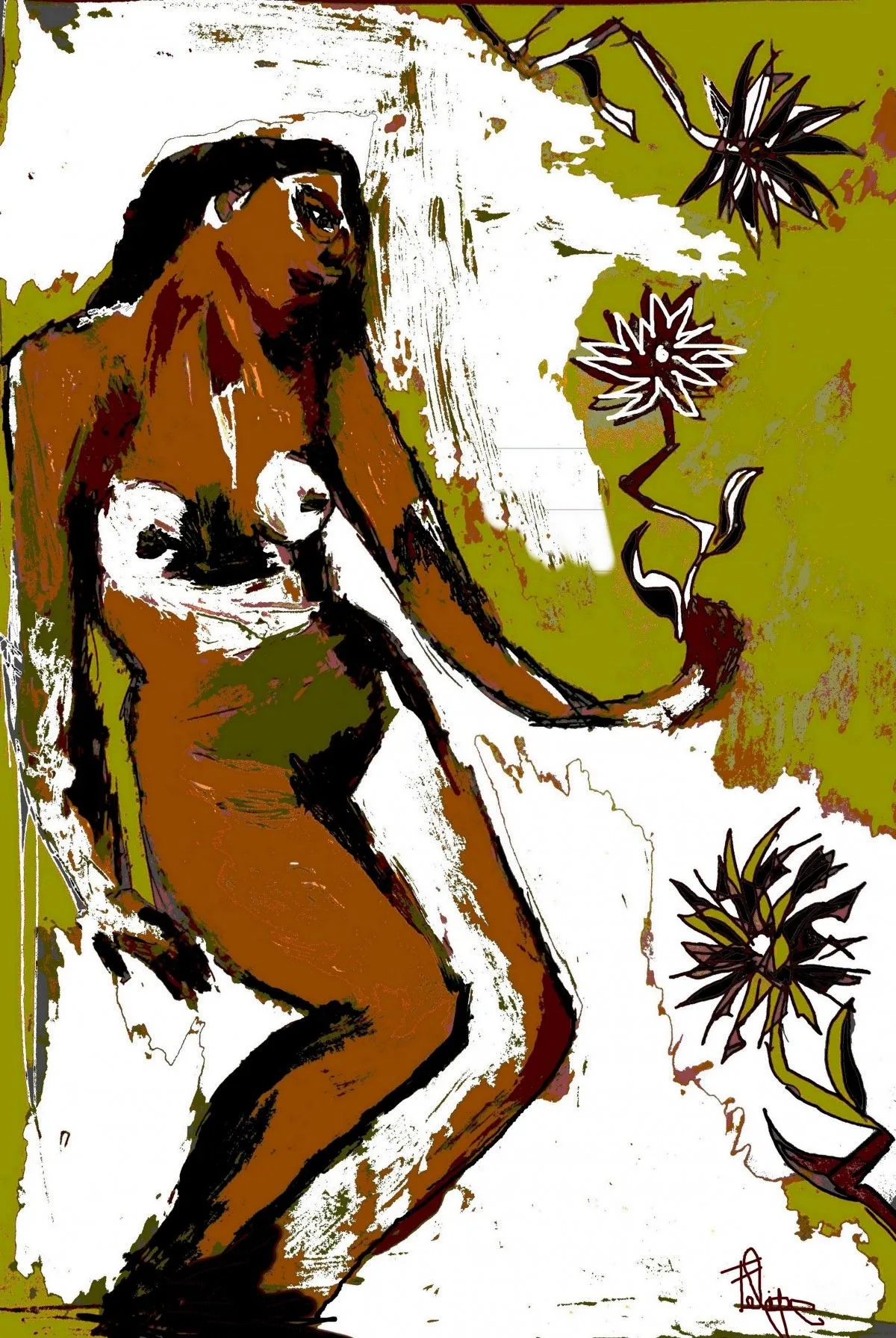 NU FLEUR, artwork by Felipe Peintre