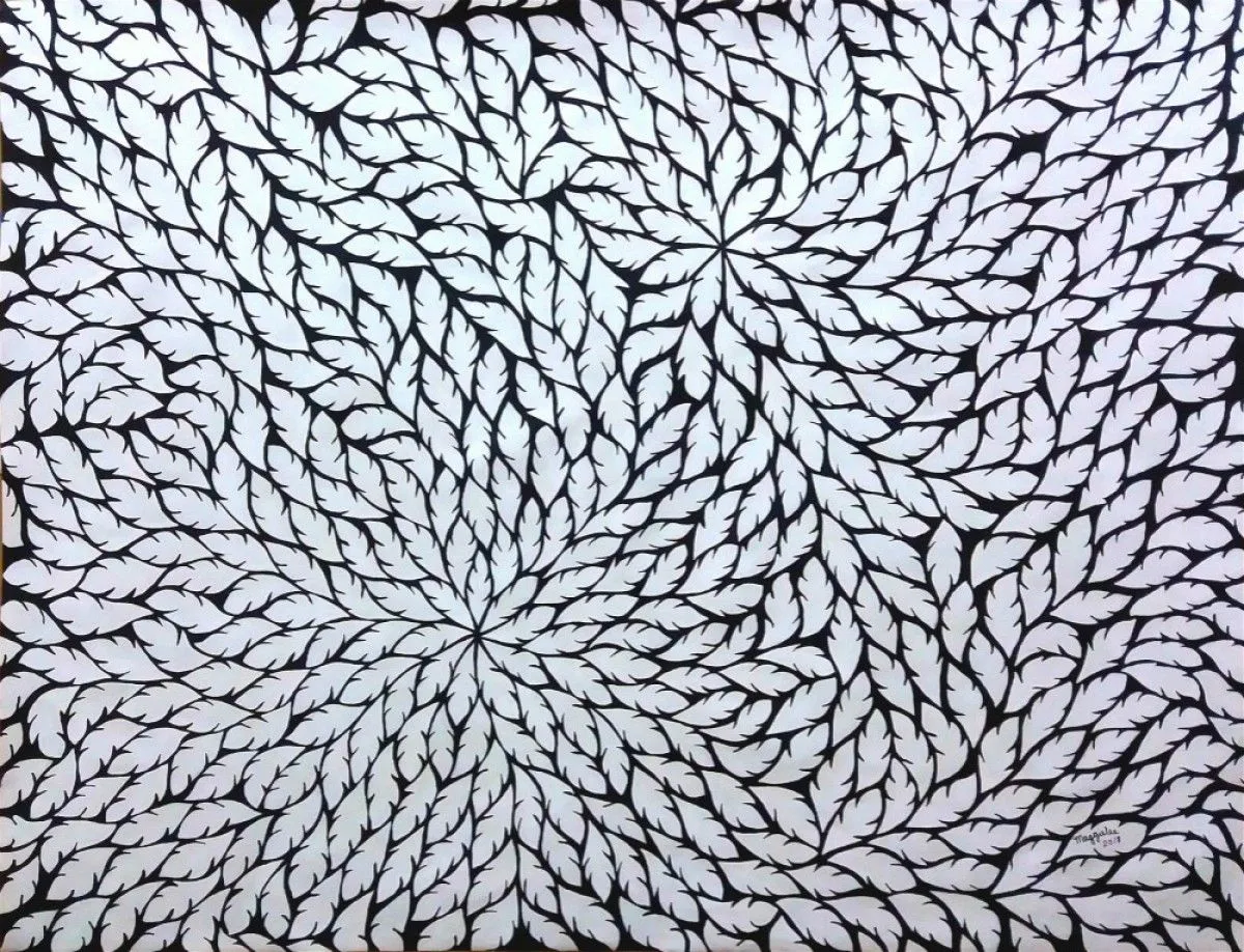 SOLD - LEAVES 1, œuvre de Maggie Lee