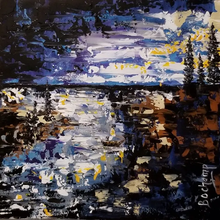 La pêche au chalet, œuvre de Chantal Bochamp
