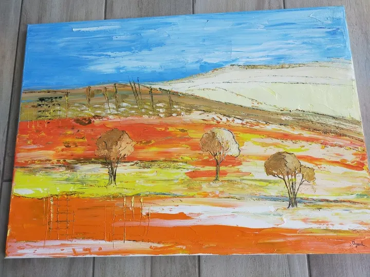 paysage coloré, artwork by annick Ayoul