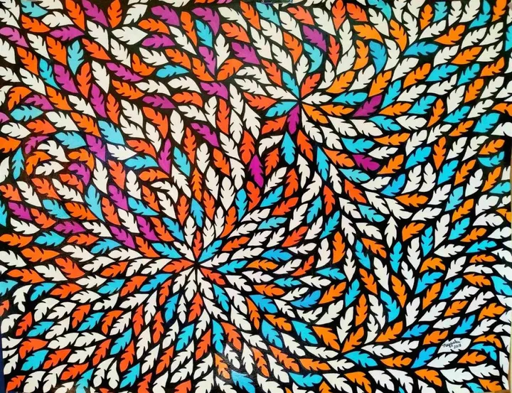 Leaves original signed, œuvre de Maggie Lee