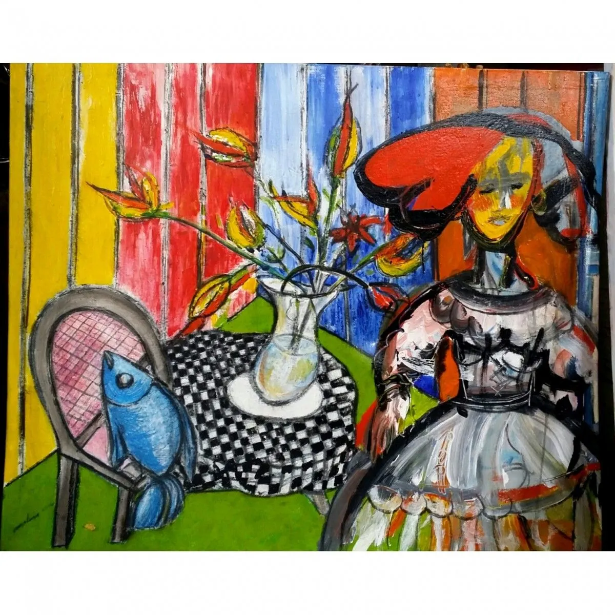 Menina and the fish, artwork by isabel molina