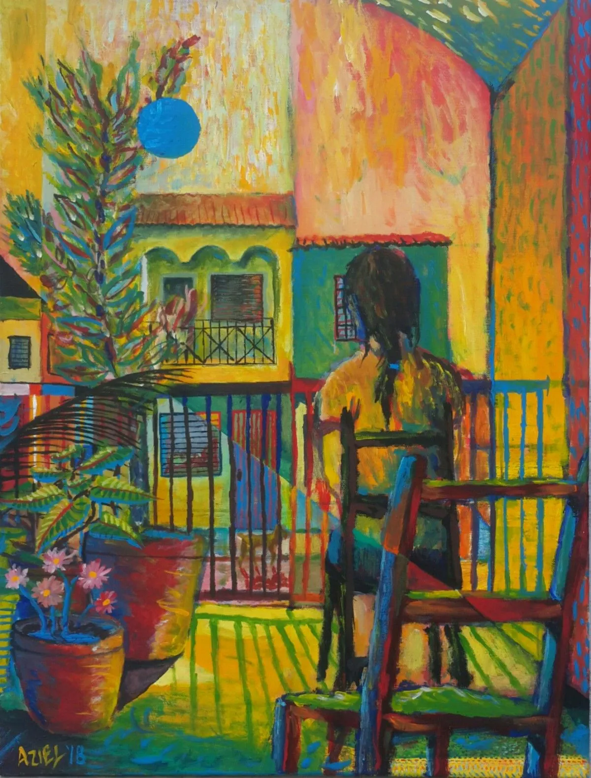 Chica en el Balcón/Paradoja, œuvre de Aziel Barrientos