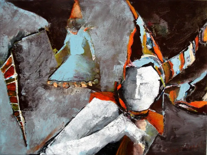 CARNIVAL BLUES 2, œuvre de Urania Mytika