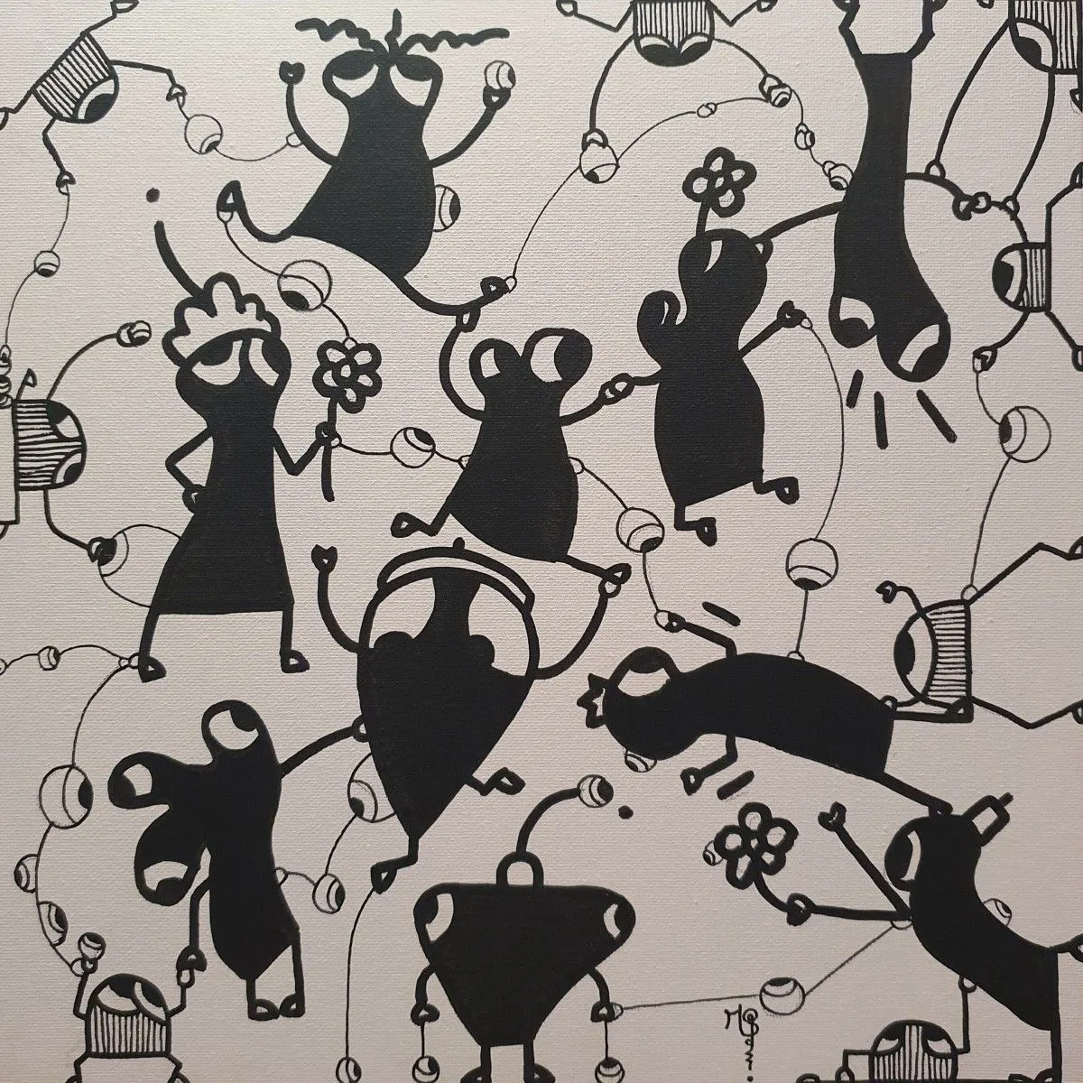 The black froggies, œuvre de Malisu Art