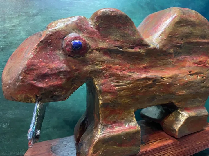 L’Ours et le Poisson, artwork by Denis Roucau