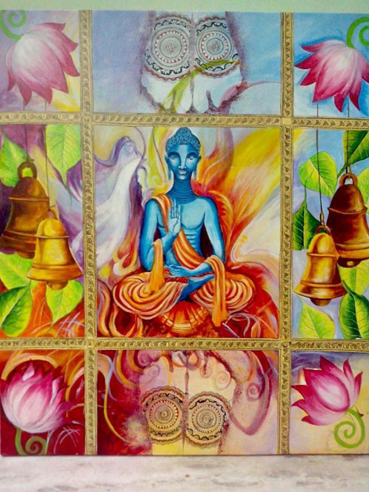 Blessings of buddha, artwork by Abhishek Gupta
