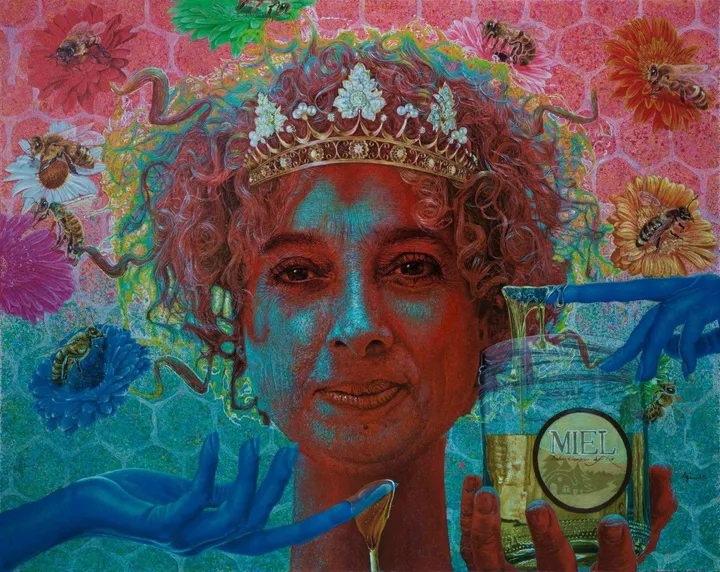 The queen of honey and tasters hands., œuvre de Agim Meta