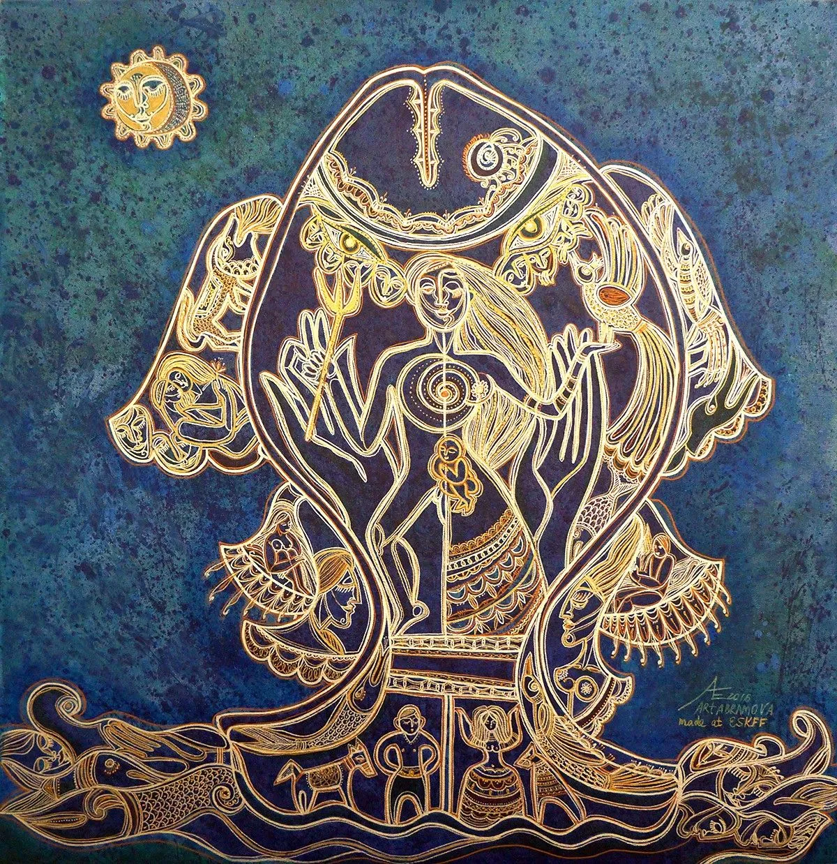 Golden Fish of Oneness, œuvre de Ekaterina Abramova