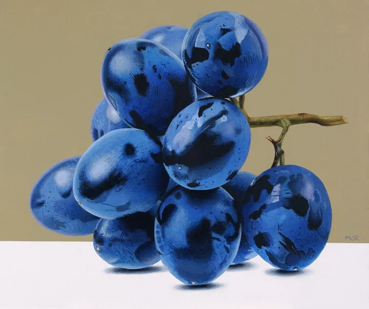 Blue Grapes, artwork by Dietrich Moravec
