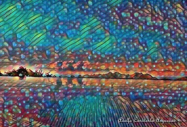 Auroras infinitas, artwork by Adolfo Constenla